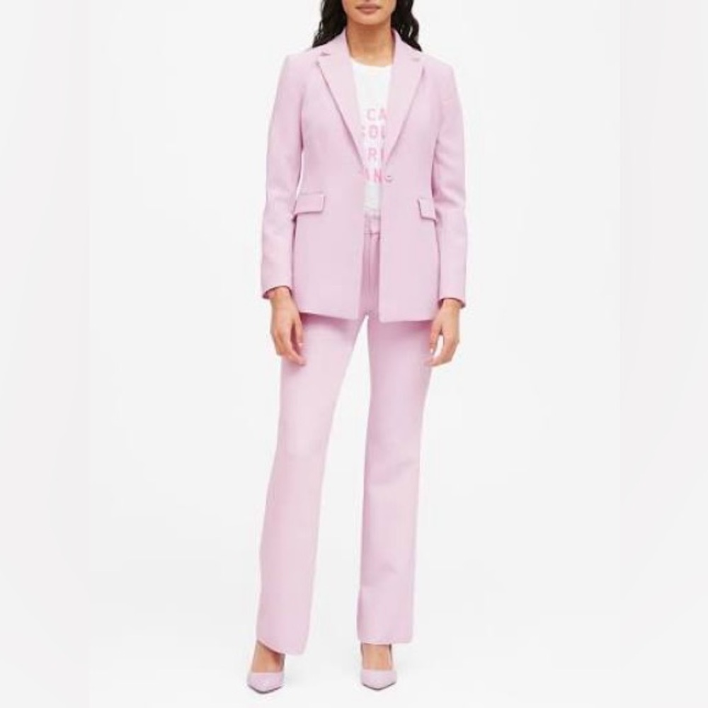 Banana Republic Light Pink Sculpted-Fit Washable Blazer Sz 4